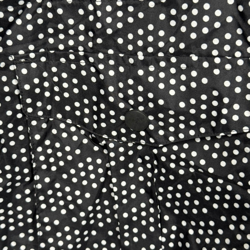 ShedRain Women's Black White Polka Dot Hooded‎ Lightweight Rain Jacket Size L - Picture 7 of 14